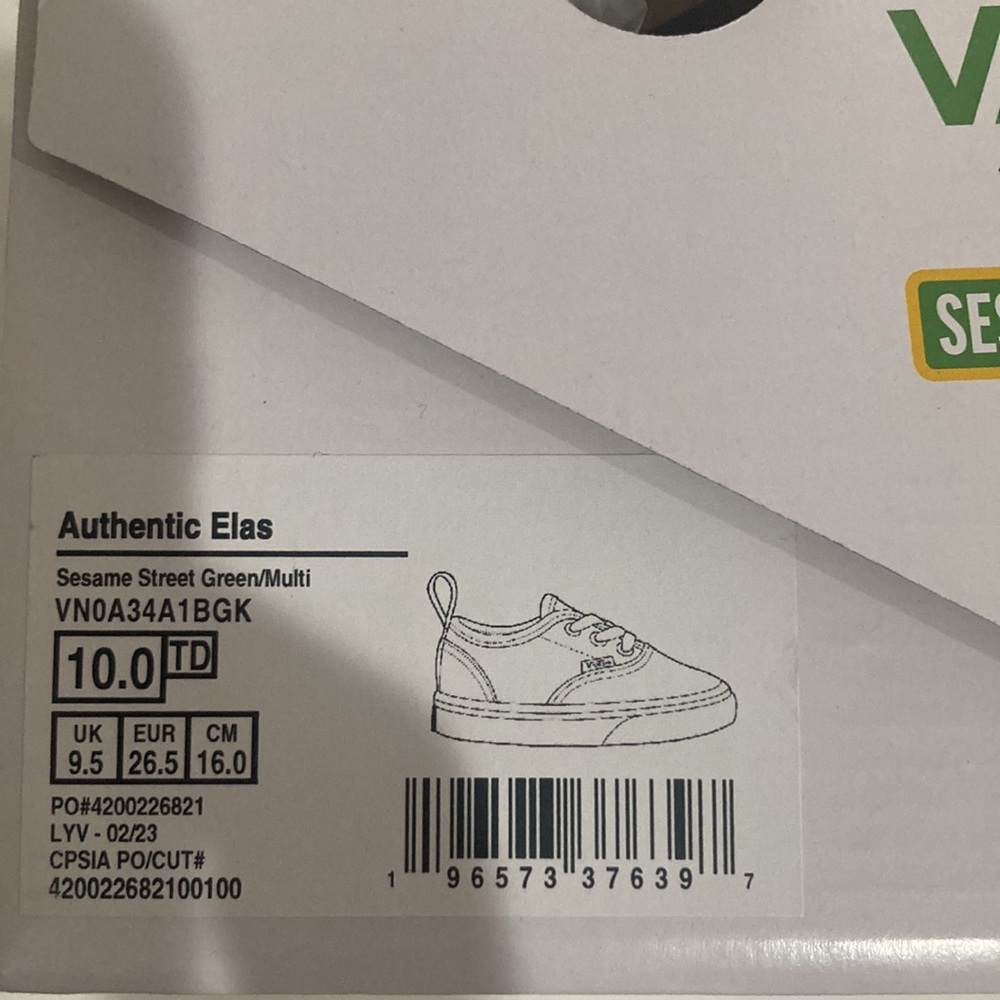 Vans Sesame Street Elastic Lace (Infant/Toddler) - Picture 4 of 5
